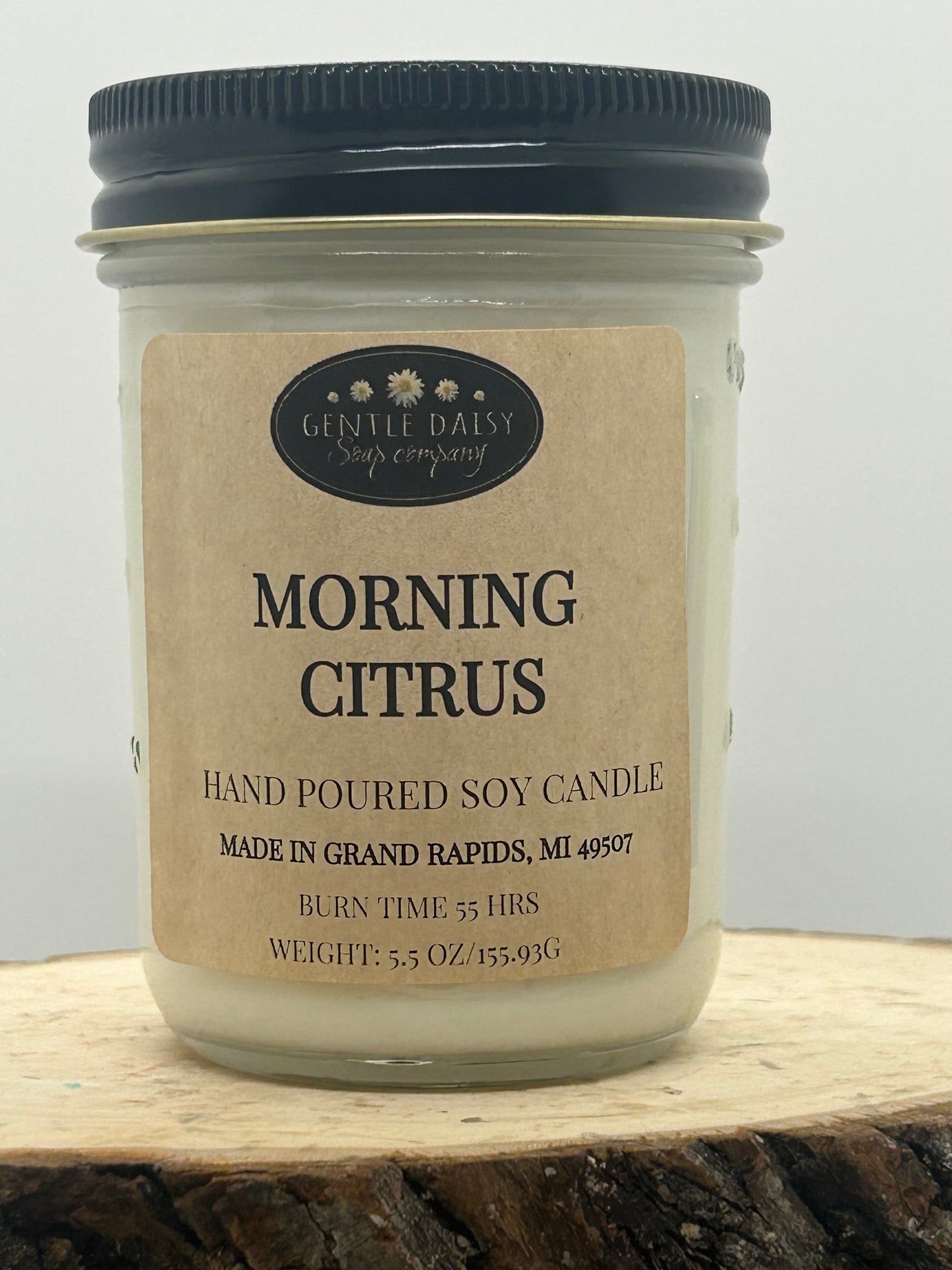 Morning Citrus jelly jar soy candle