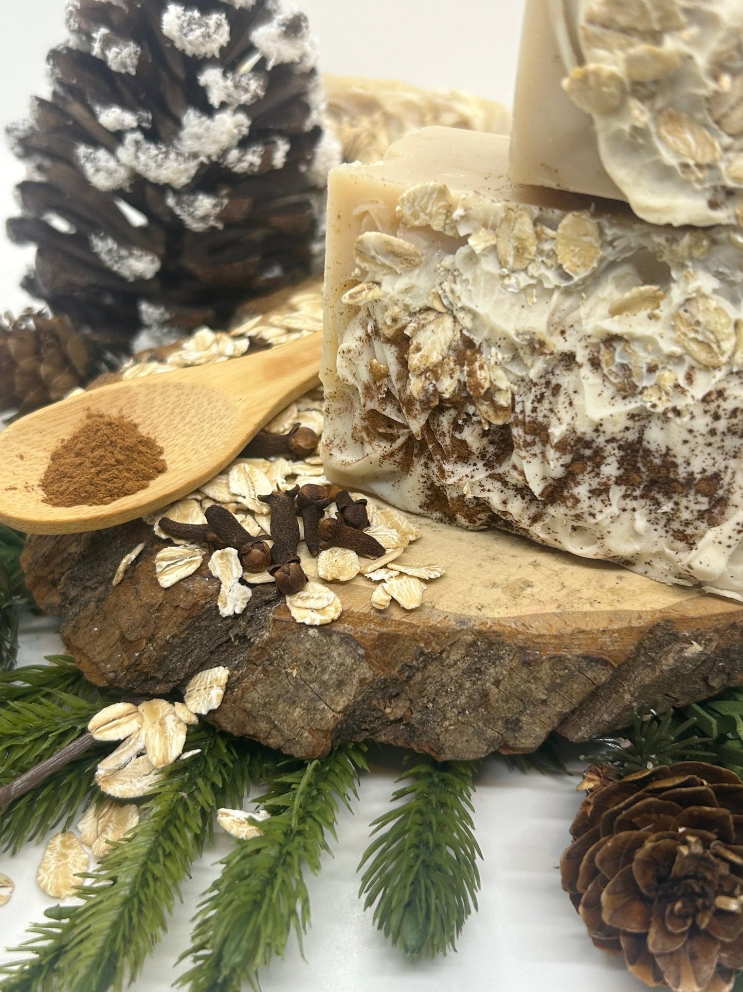 Frosted Spiced Oatmeal Cooke Soap - Gentle Daisy Soap Company LLC